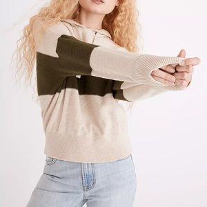 Madewell Clairview Hoodie Sweater in Colorblock